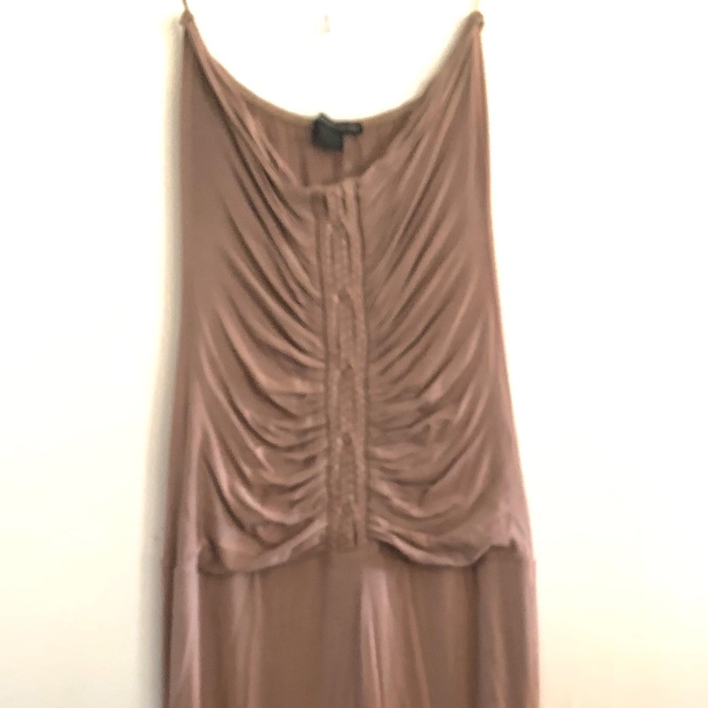 Strapless Taupe Maxi